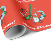 Merry KerstRock Guitar en Notes Cadeaupapier (Rol Hoek)