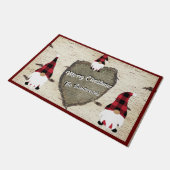 Merry Kerstrode Buffalo Pset Gnomes Doormat Deurmat (Schuin)