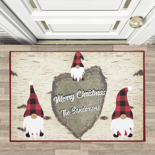 Merry Kerstrode Buffalo Pset Gnomes Doormat Deurmat