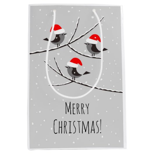 Merry Kerstrode kerstkerstkerstkerstkerstbal Medium Cadeauzakje (Voorkant)