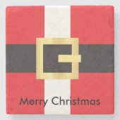 Merry Kerstrode kerstkerstkerstset Stenen Onderzetter (Voorkant)