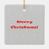 Merry Kerstrode kerstkerstkerststaartje vogels Keramisch Ornament (Achterkant)