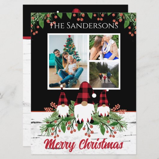 Merry kerstrode Pet Buffalo Pset Gnomen (Voorkant / Achterkant)