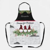 Merry kerstrode Pet Buffaloe Pset Gnomen Schort (Voorkant)