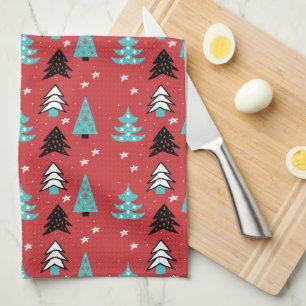 Merry Kerstrokerbos Patroon Theedoek