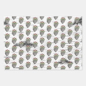 Merry Kerstrood Pet Buffalo Pset Gnomen Wrap Inpakpapier Vel (Voorkant 3)