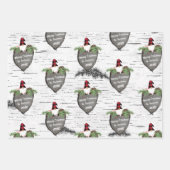 Merry Kerstrood Pet Buffalo Pset Gnomen Wrap Inpakpapier Vel (Voorkant 2)