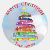 Merry KerstRound Stickers (Voorkant)