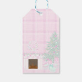 Merry kerstroze cadeautjes Labels | Gepersonalisee Cadeaulabel (Achterkant)