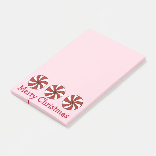 Merry kerstroze peppermint hard Snoep Post-it® Notes (Schuin)