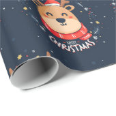 Merry KerstRudolph Cadeaupapier (Rol Hoek)