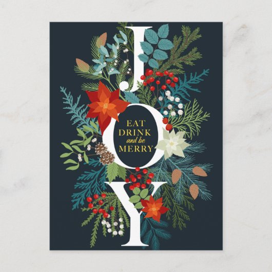 Merry Kerstry JOY Corporate Greeting Briefkaart (Voorkant)