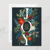 Merry Kerstry JOY Corporate Greeting Feestdagenkaart (Voorkant / Achterkant)