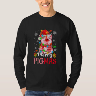 Merry Kerstry Pigmas Cute Pig Funny Xmas  T-shirt