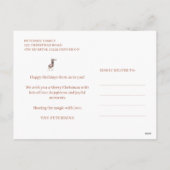 Merry kerstscript 5 foto collage terracotta feestdagenkaart (Achterkant)