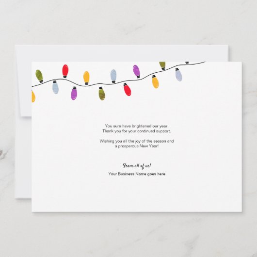 Merry kerstscript feestdagen, bedrijf (Achterkant)