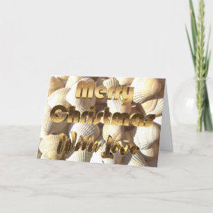 Merry Kerstsea Shells Summer Tropical Beach Feestdagen Kaart