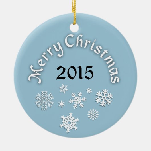 Merry KerstShiba Inu Snowflakes Ornament (Achterkant)