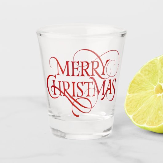 Merry Kerstshot Shot Glas (Voorkant)