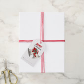 Merry KerstSilver Bells Festive Cadeaulabel (Met Touw)