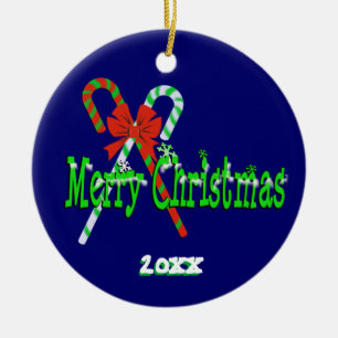 Merry-kerstsnoeprietten Keramisch Ornament