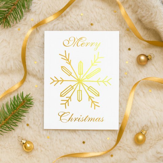 Merry Kerstsnowflake Folie Kaarten