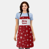 Merry Kerstsnowflake Schort (Gedragen)