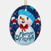 Merry kerstsnowman Ornament (Rechts)