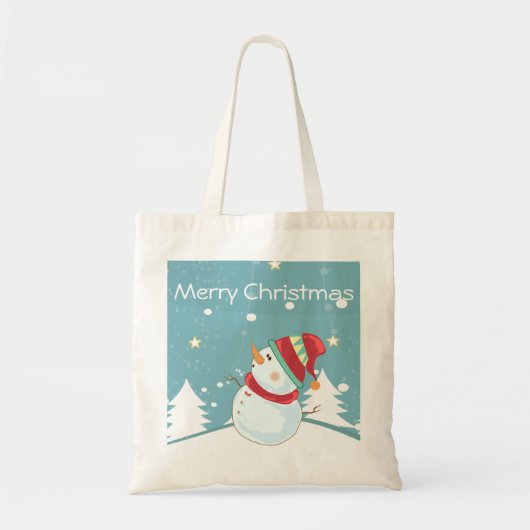 Merry kerstsnowman Tas (Voorkant)