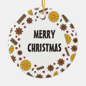 Merry kerstspecices food star anijs keramisch ornament (Voorkant)