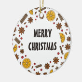 Merry kerstspecices food star anijs keramisch ornament (Links)