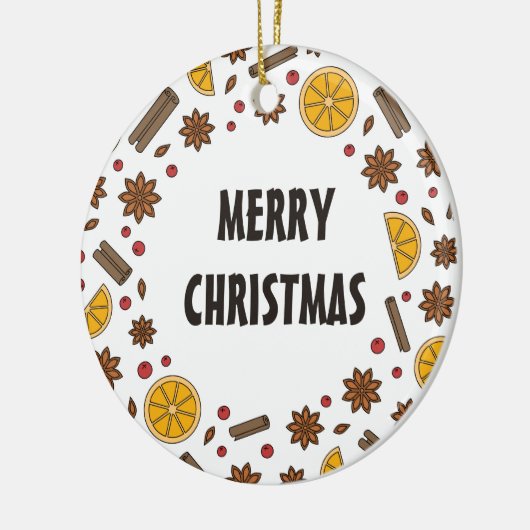 Merry kerstspecices food star anijs keramisch ornament (Links)