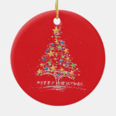 Merry KerstStarry Tree Ornament (Achterkant)