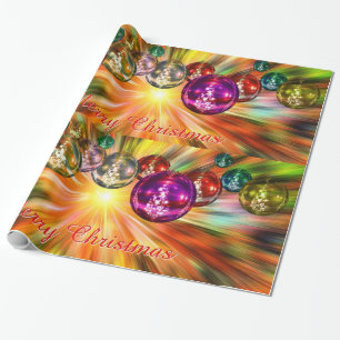 Merry kerstster en Abstracte versiering Cadeaupapier