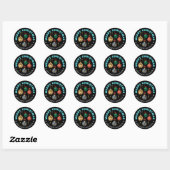 Merry kerststickers ronde sticker (Vel)