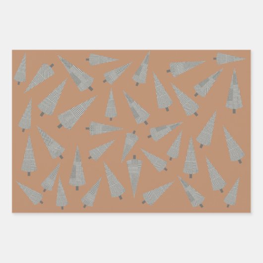 Merry Kerststooth Tree Patroon Inpakpapier Vel (Voorkant 2)