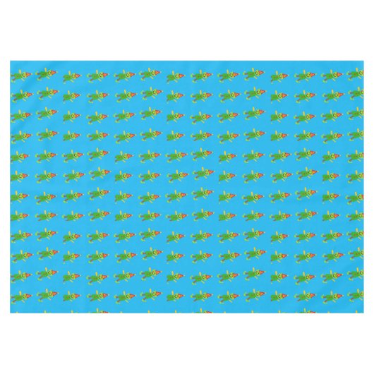 Merry-kersttablet, Elf Blue-tablet Tafelkleed (Voorkant (Horizontaal))