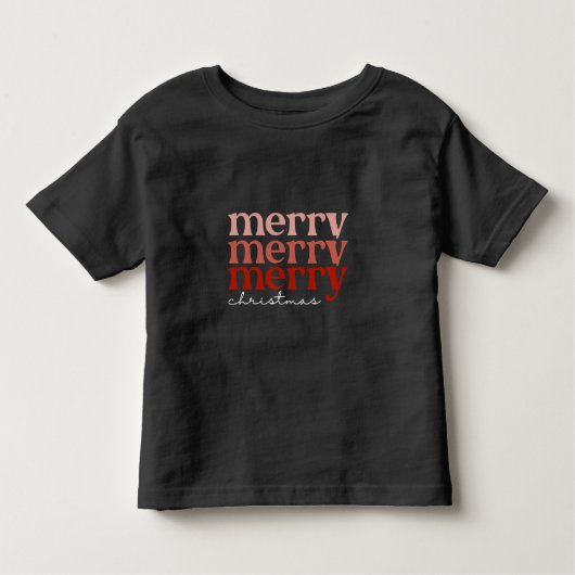 Merry kersttekst Greeting Red Kinder Shirts (Voorkant)