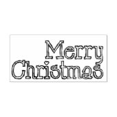 Merry kersttekst Rubber Art Stempel (Afrduk)