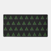 Merry Kersttree Pattern Holiday Green Bureaumat (Voorkant)