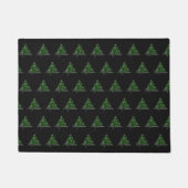 Merry Kersttree Pattern Holiday Green Deurmat (Voorkant)