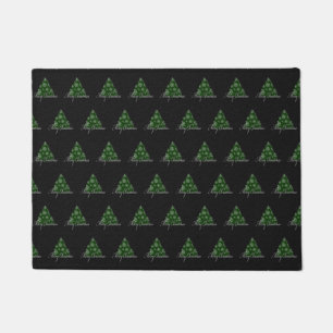 Merry Kersttree Pattern Holiday Green Deurmat
