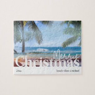 Merry Kersttropical Beach foto Legpuzzel