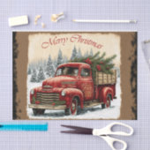 Merry Kersttruck Tissuepapier (Craft)