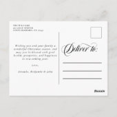 Merry KerstTypografie Foto Collage Briefkaart (Achterkant)