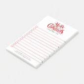 Merry kersttypografie-ontwerp post-it® notes (Schuin)