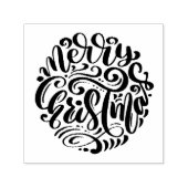 Merry Kersttypografie Zelfinktende Stempel (Design)