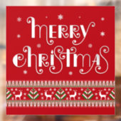 Merry-kerstvensterkoeling Raamsticker (Vel 2)