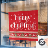 Merry-kerstvensterkoeling Raamsticker (Cafe Raam)
