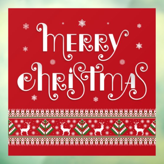 Merry-kerstvensterkoeling Raamsticker (Vel 3)